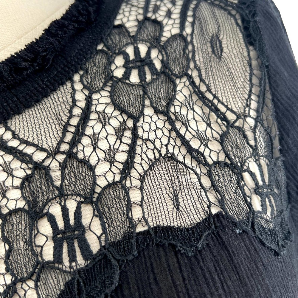 Sea New York Black Lace Crepe Drop Waist Tunic Dress EUC - Picture 4 of 12